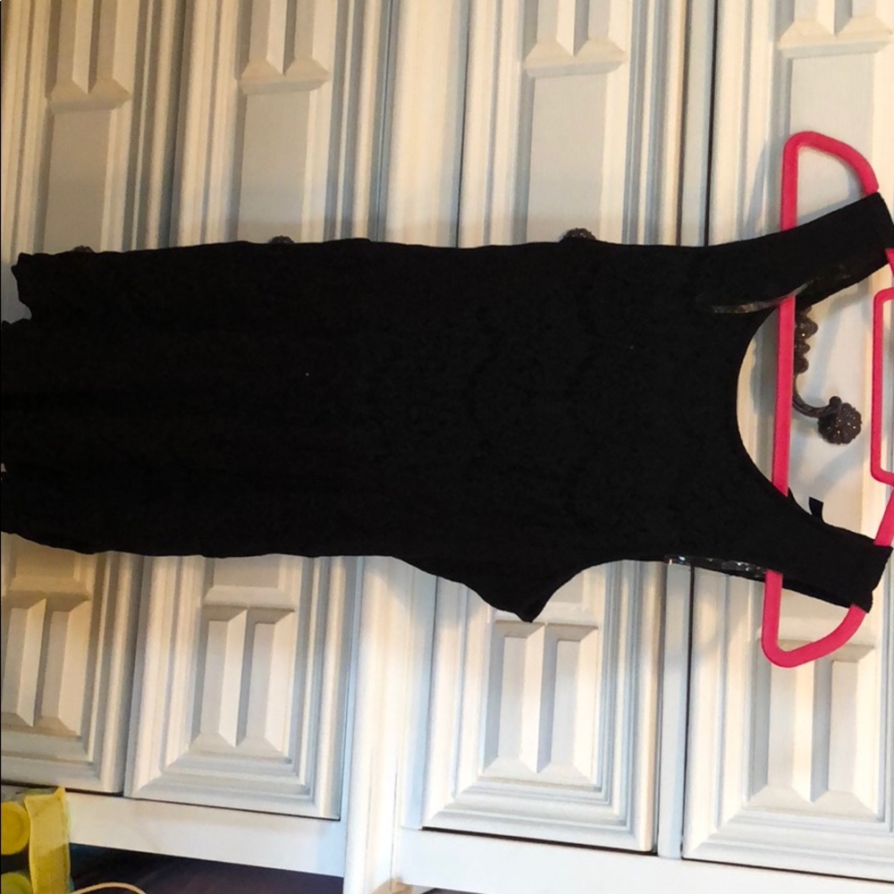 Black romper with lace